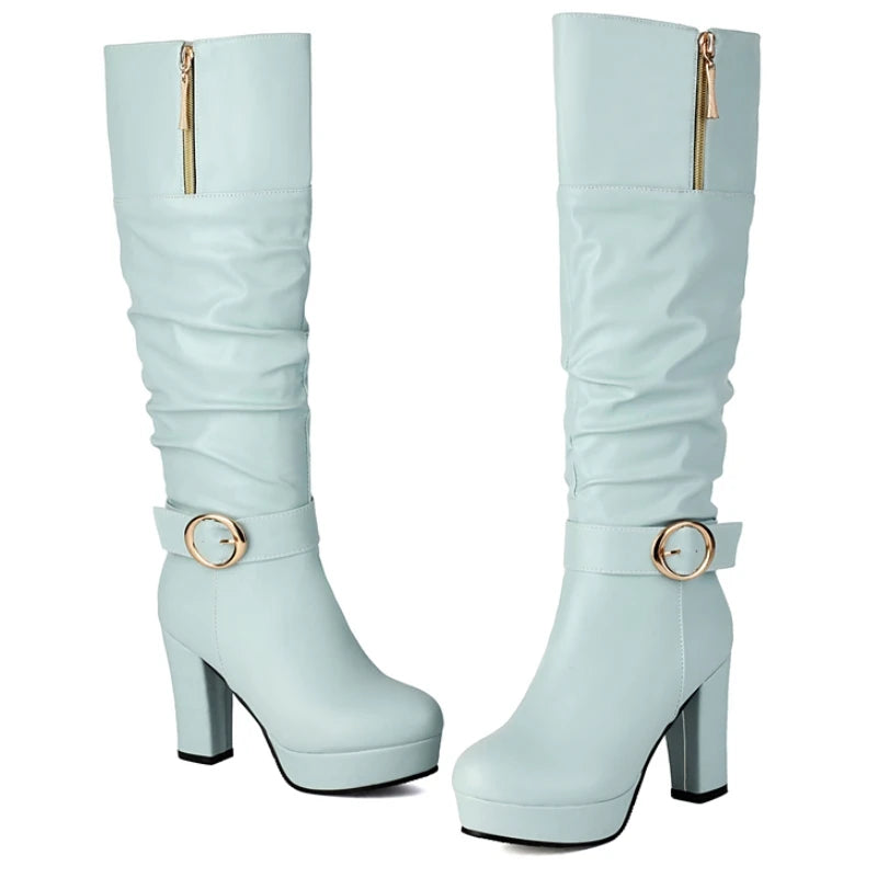 Bougie Big Booty Knee High Boot Heels