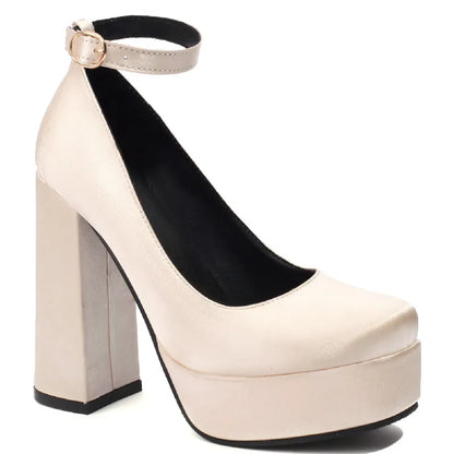 Satin Seduction Platform Heels