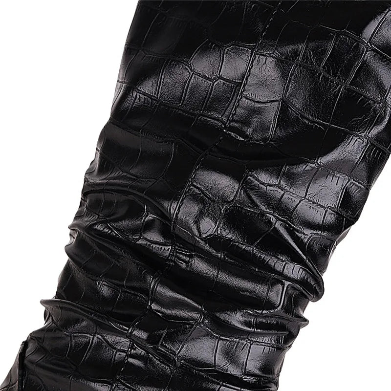 Disco Daddy Cowboi Knee High Boot Heels