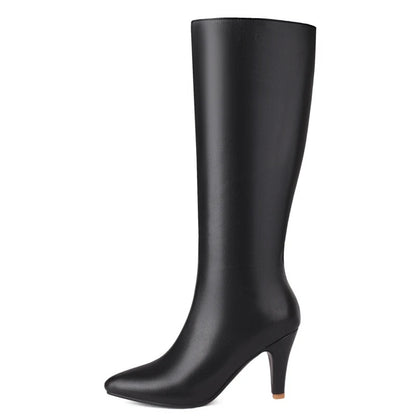 Slide In Slowly Mid Calf Boot Heels