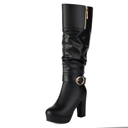 Bougie Big Booty Knee High Boot Heels