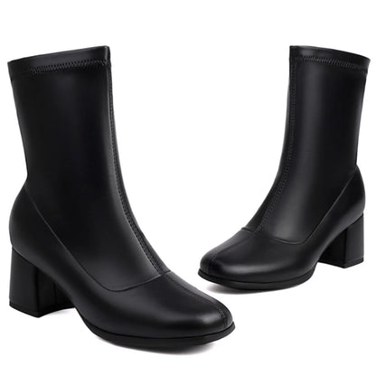 Shiny Chic Ankle Boot Heels