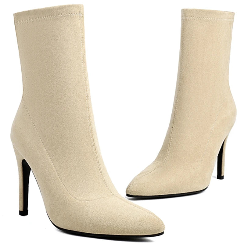 Sexy Salty Cock Sock Ankle Boot Heels