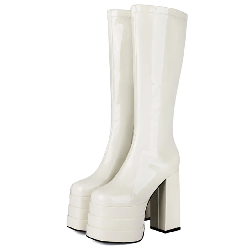 Wreck Me Retro Platform Boot Heels