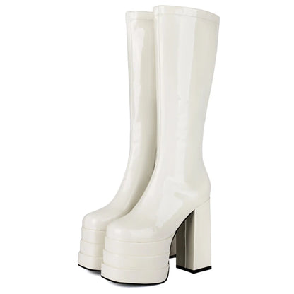 Wreck Me Retro Platform Boot Heels