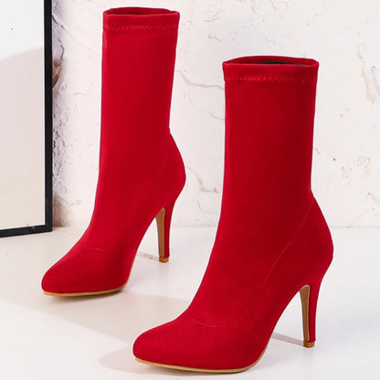 Sugar Sweet Cock Sock Ankle Boot Heels