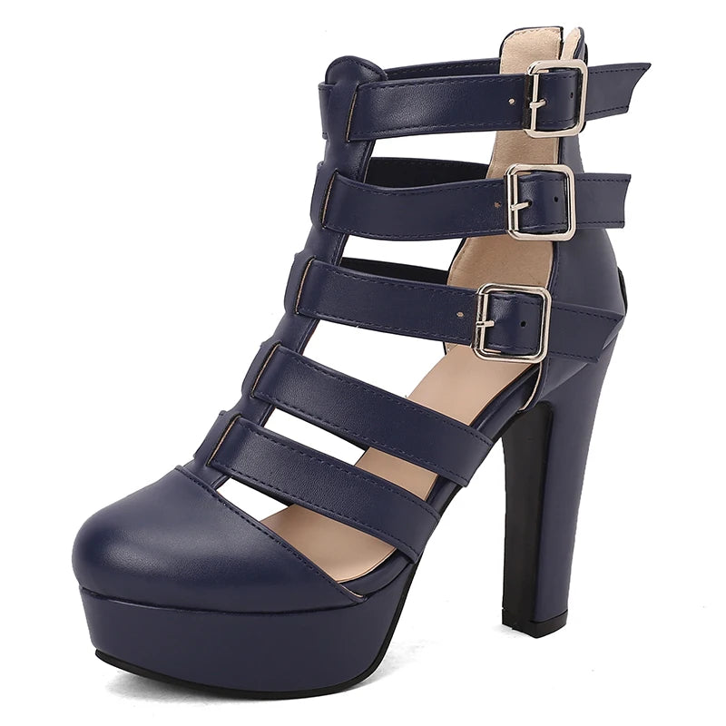 Buckled Up Baddie Ankle Boot Heels