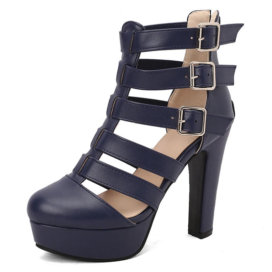 Buckled Up Baddie Ankle Boot Heels