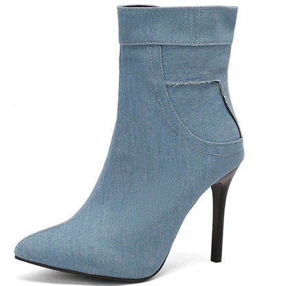 Savvy Skinny Jean Ankle Boot Heels