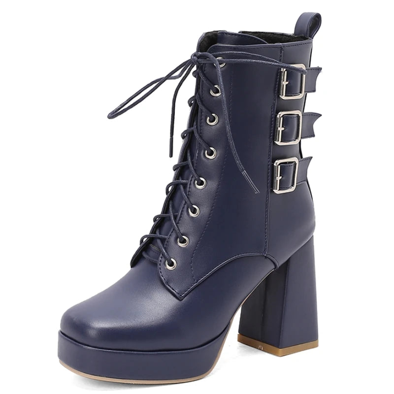 Buckle Me Down Ankle Boot Heels