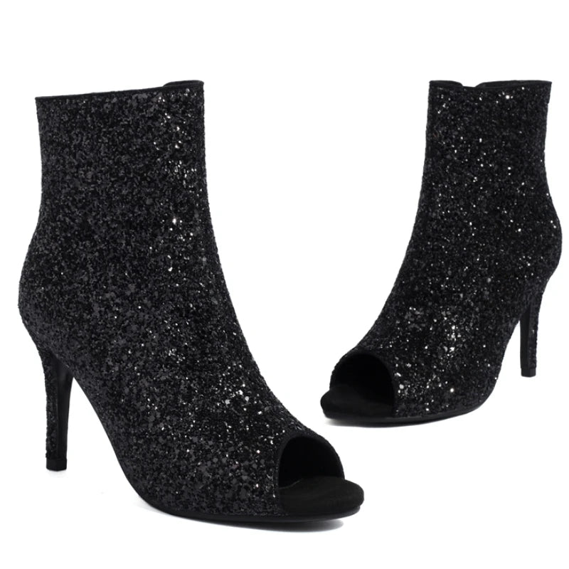 Living Luxury Peep Toe Ankle Boot Heels