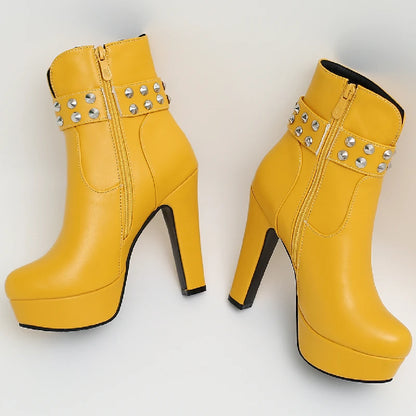 Super Galactic Stud Ankle Boot Heels