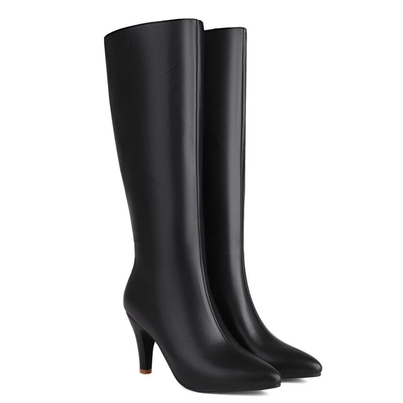 Slide In Slowly Mid Calf Boot Heels