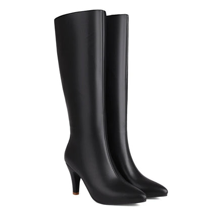 Slide In Slowly Mid Calf Boot Heels