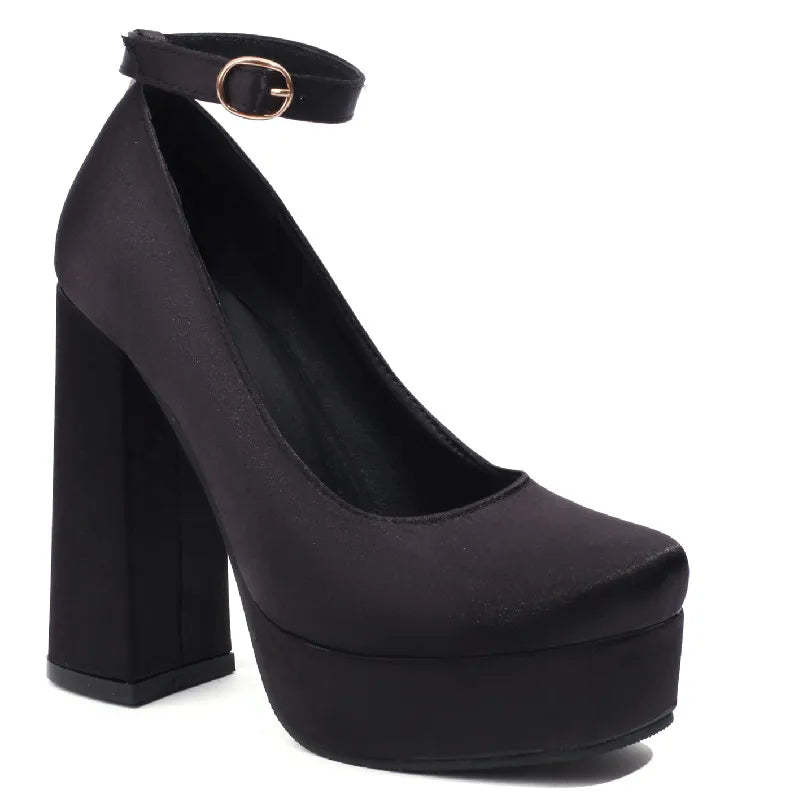 Satin Seduction Platform Heels