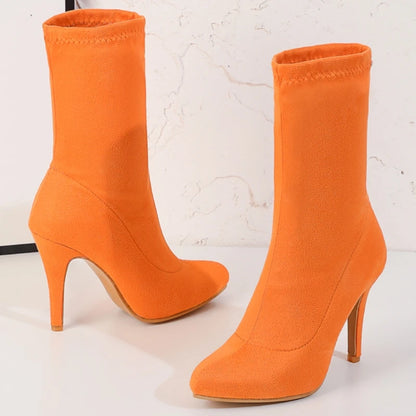 Sugar Sweet Cock Sock Ankle Boot Heels