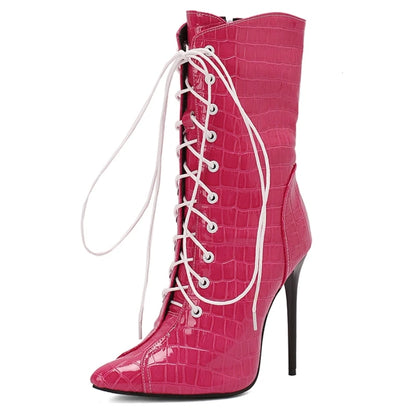 Seductive Snake Ankle Boot Heels