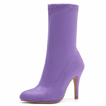 Sugar Sweet Cock Sock Ankle Boot Heels