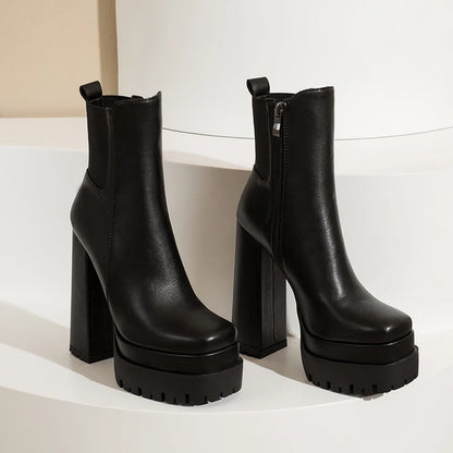 Stomp And Stare Ankle Boot Heels