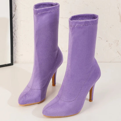 Sugar Sweet Cock Sock Ankle Boot Heels