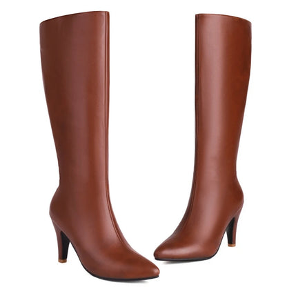 Slide In Slowly Mid Calf Boot Heels