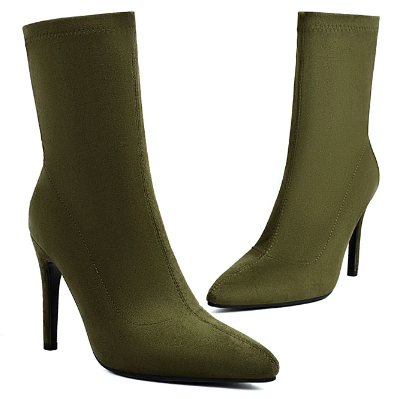 Sexy Salty Cock Sock Ankle Boot Heels