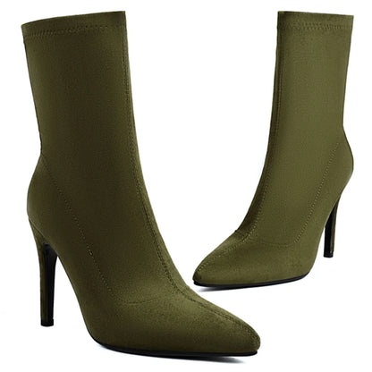 Sexy Salty Cock Sock Ankle Boot Heels