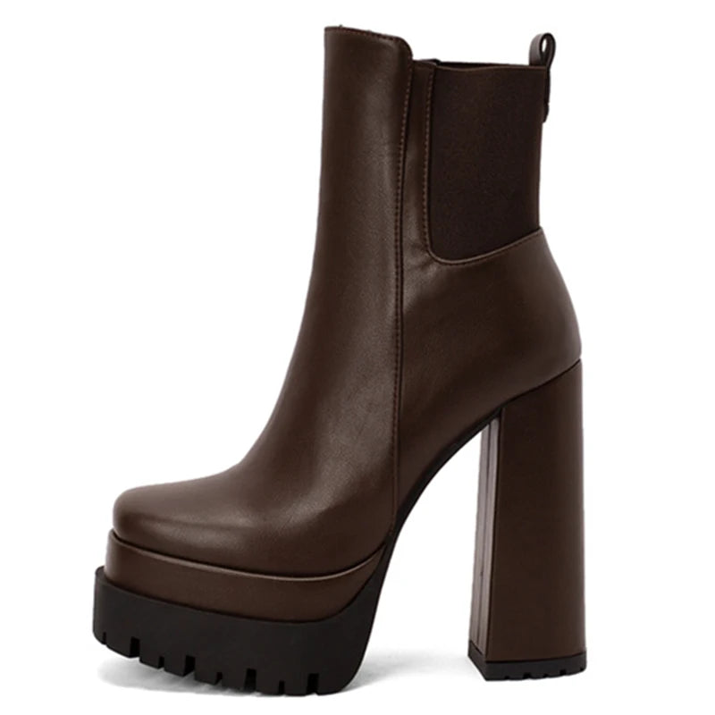 Stomp And Stare Ankle Boot Heels