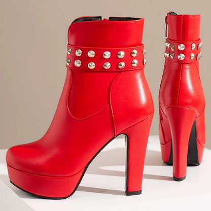 Super Galactic Stud Ankle Boot Heels