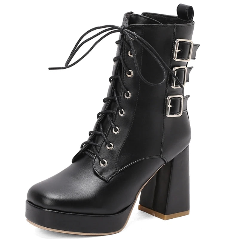 Buckle Me Down Ankle Boot Heels