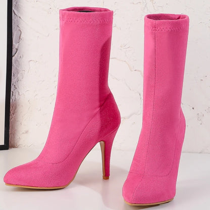 Sugar Sweet Cock Sock Ankle Boot Heels