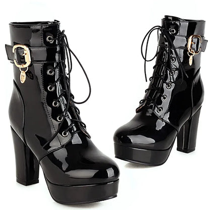 Bodacious Butterfly Buckle Ankle Boot Heels