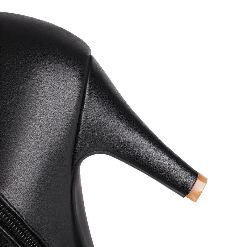 Slide In Slowly Mid Calf Boot Heels