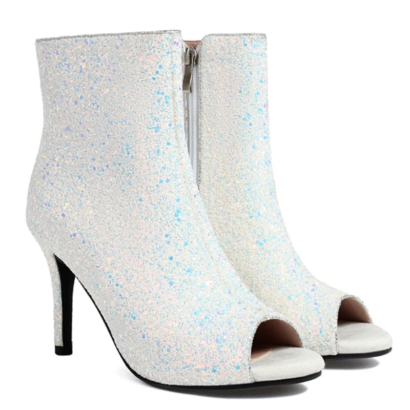 Living Luxury Peep Toe Ankle Boot Heels