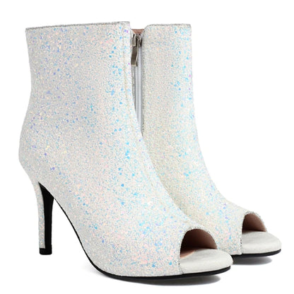 Living Luxury Peep Toe Ankle Boot Heels
