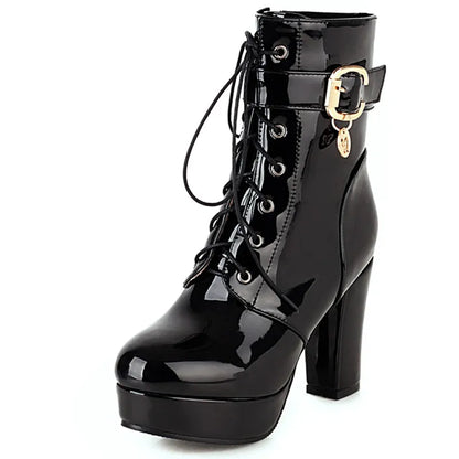 Bodacious Butterfly Buckle Ankle Boot Heels