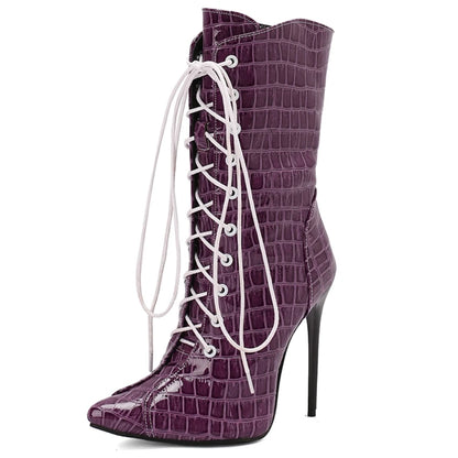 Seductive Snake Ankle Boot Heels