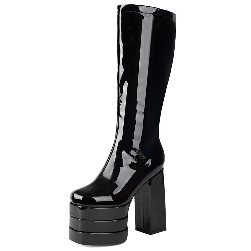 Wreck Me Retro Platform Boot Heels