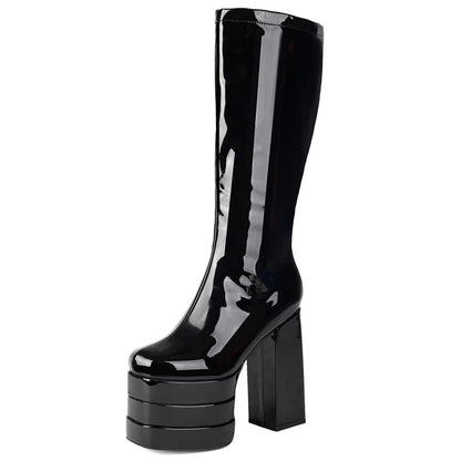 Wreck Me Retro Platform Boot Heels