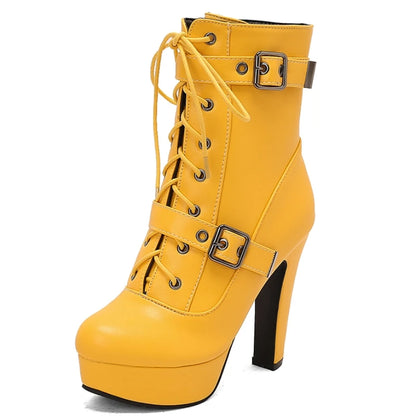 Buckled Bad Boi Ankle Boot Heels