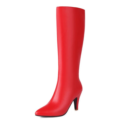 Slide In Slowly Mid Calf Boot Heels