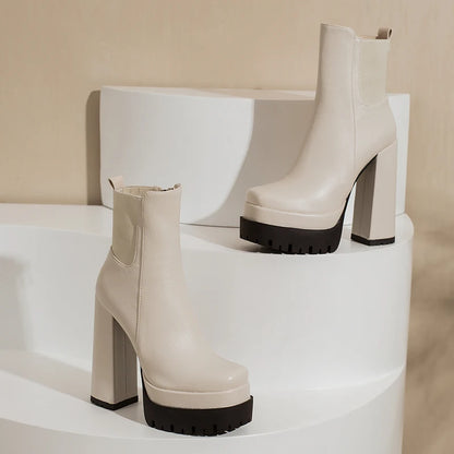 Stomp And Stare Ankle Boot Heels