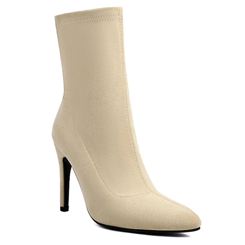 Sexy Salty Cock Sock Ankle Boot Heels