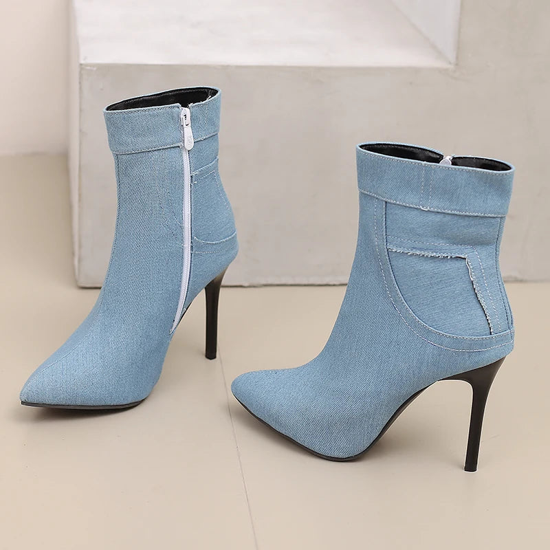 Savvy Skinny Jean Ankle Boot Heels