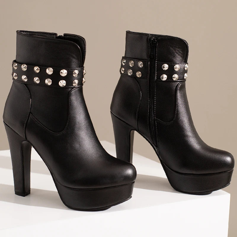 Super Galactic Stud Ankle Boot Heels