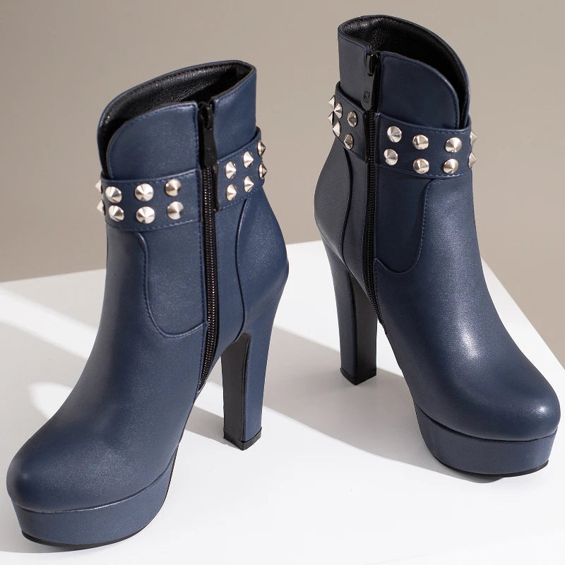 Super Galactic Stud Ankle Boot Heels