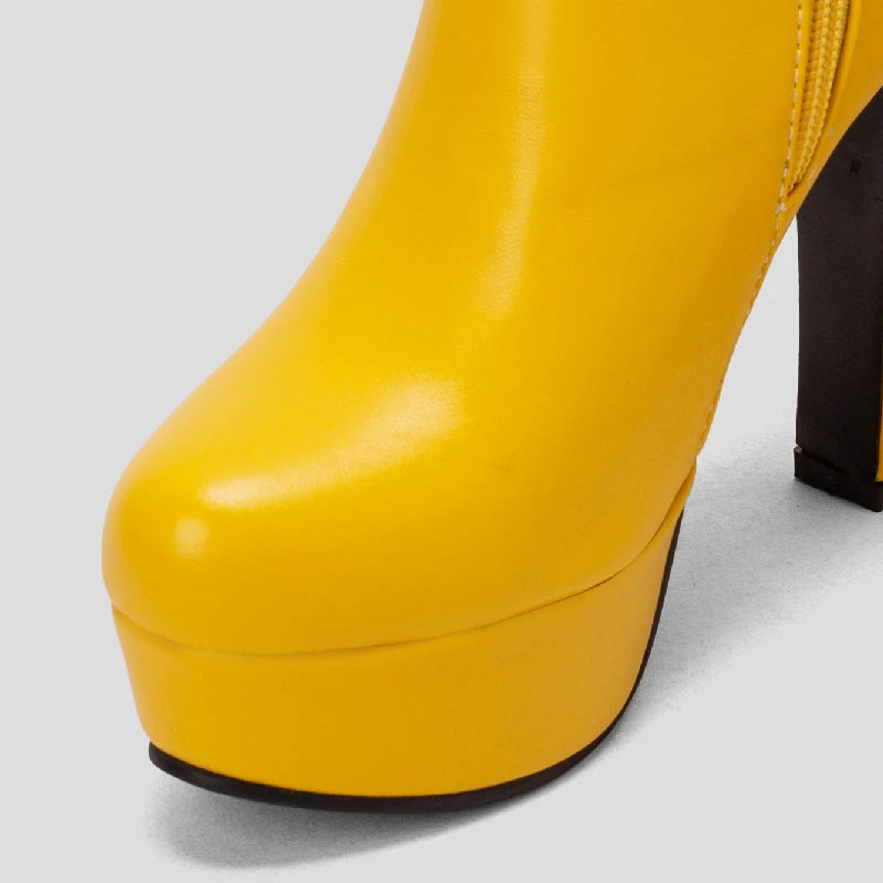Disco Crystal Side Ankle Boot Heels