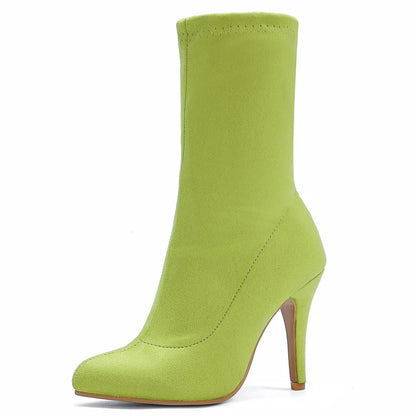 Sugar Sweet Cock Sock Ankle Boot Heels