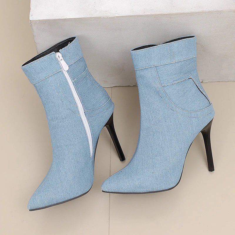 Savvy Skinny Jean Ankle Boot Heels