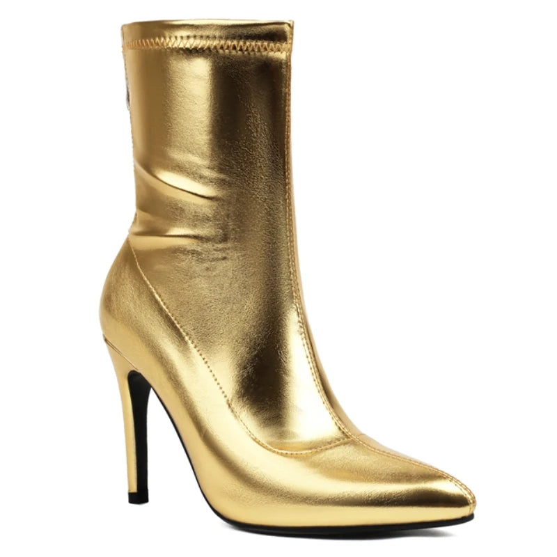 Glossy Glam Girl Ankle Boot Heels